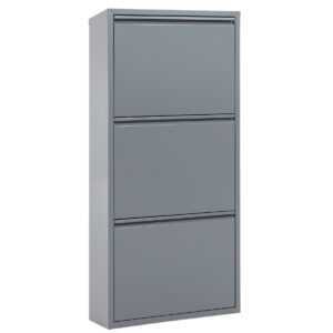 Šedý kovový botník Kave Home Ode 103 cm