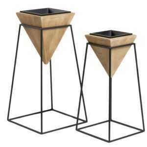 Set dvou květináčů Kave Home Stared 43 x 43 / 35 x 35 cm