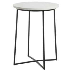 Bílý mramorový odkládací stolek Kave Home Bryson 41 cm