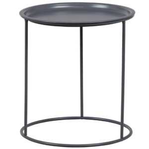 WOOOD Tmavě šedý kovový odkládací stolek Select 40 cm
