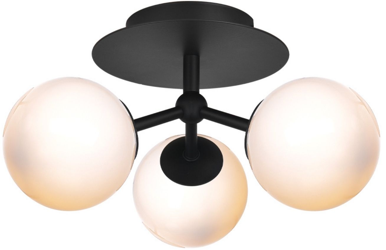 Opálově bílé skleněné stropní světlo Halo Design Atom