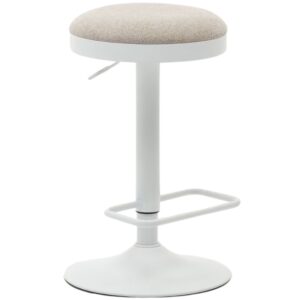 Béžová čalouněná barová židle Kave Home Zaib 63-84 cm