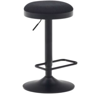 Černá čalouněná barová židle Kave Home Zaib 63-84 cm