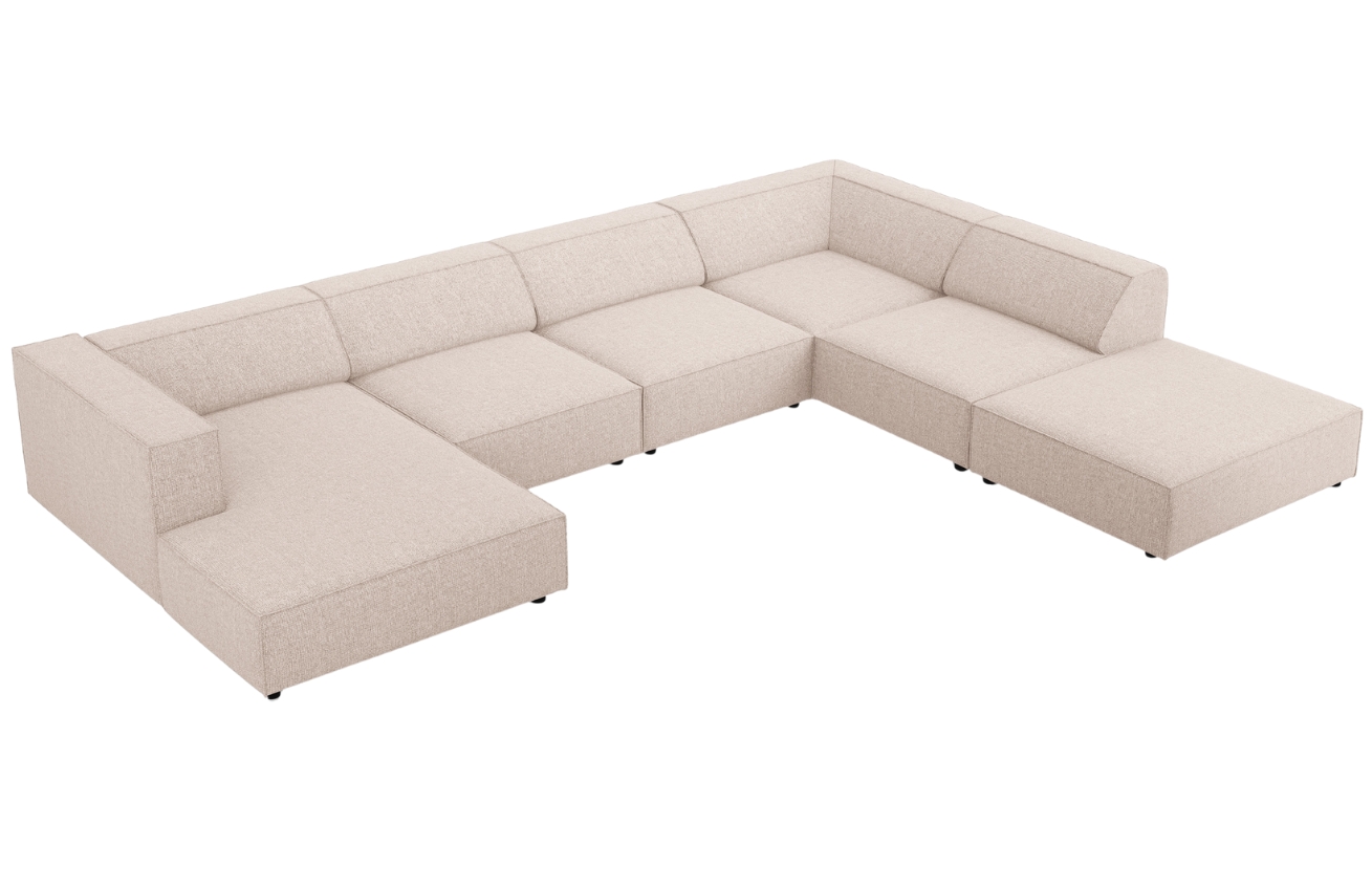 Béžová čalouněná rohová pohovka do "U" Cosmopolitan Design Arendal 364 cm