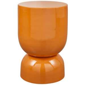 WOOOD Oranžový kovový odkládací stolek Hakee 32 cm