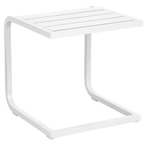Bílý hliníkový zahradní stolek Bizzotto Taylor 40 x 40 cm