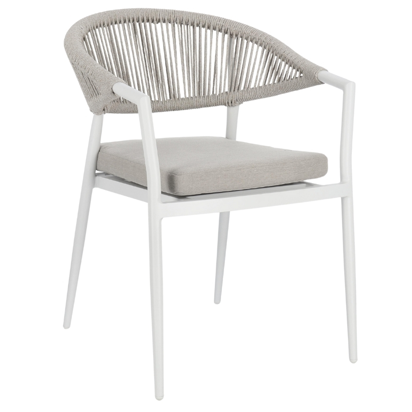 Šedo-bílá zahradní židle Bizzotto Millor