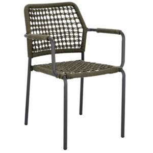 Šedo-zelená zahradní židle Bizzotto Rajada