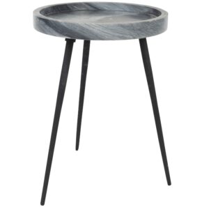 White Label Mramorový odkládací stolek KARRARA 33 cm