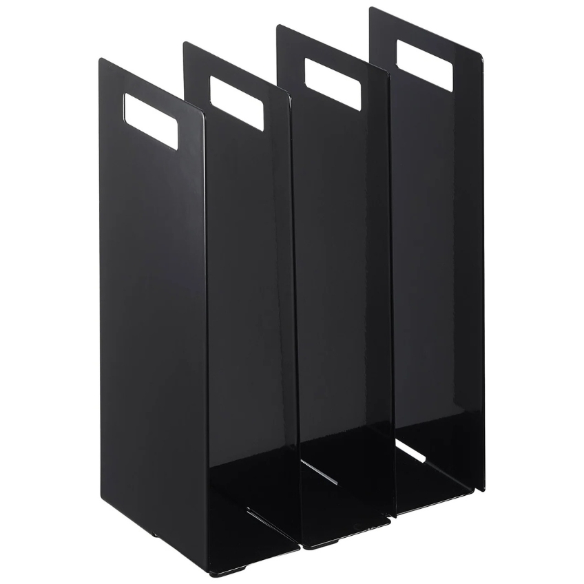 YAMAZAKI Sada dvou černých kovových organizérů na ručníky Tower