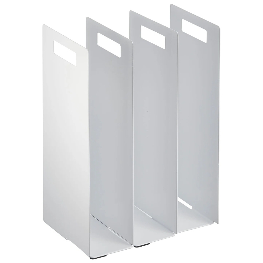 YAMAZAKI Sada dvou bílých kovových organizérů na ručníky Tower