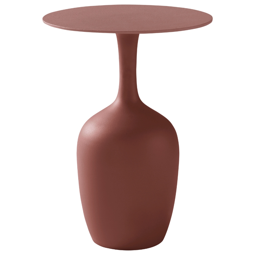 Jotex Terakotově červený kovový odkládací stolek FIORO 41 cm