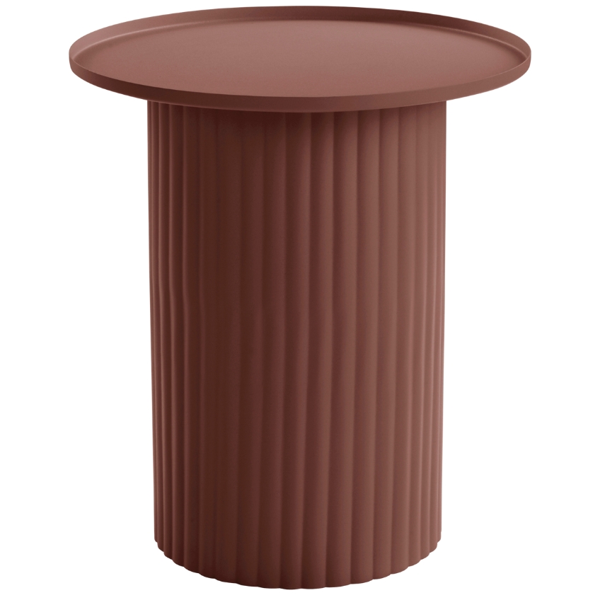 Jotex Terakotově červený kovový odkládací stolek MEDINA 45