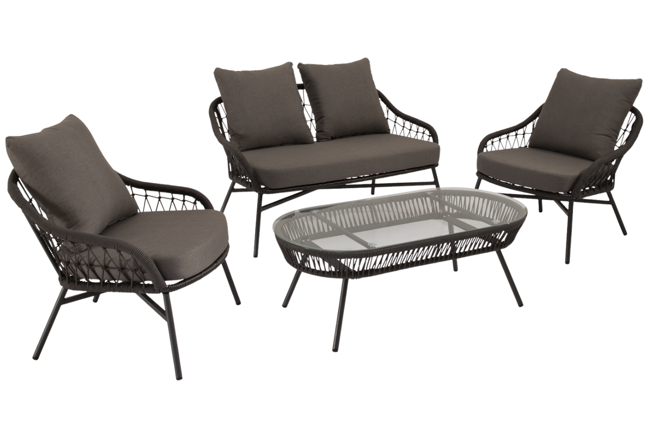 Somcasa Šedý zahradní set pohovky