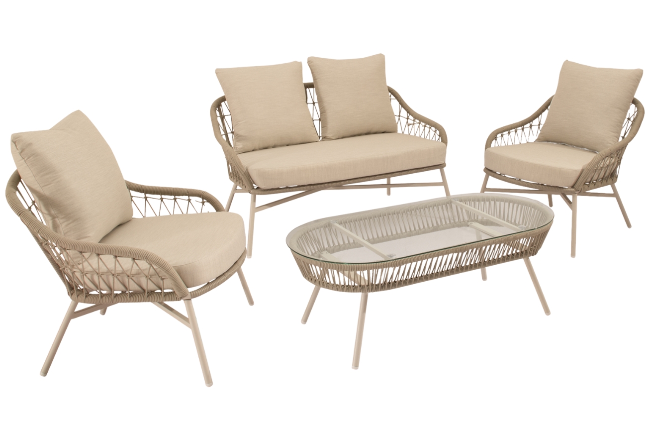 Somcasa Béžový zahradní set pohovky
