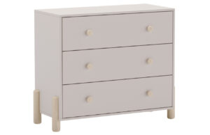 Marckeric Krémová dřevěná komoda Enola 90 x 40 cm