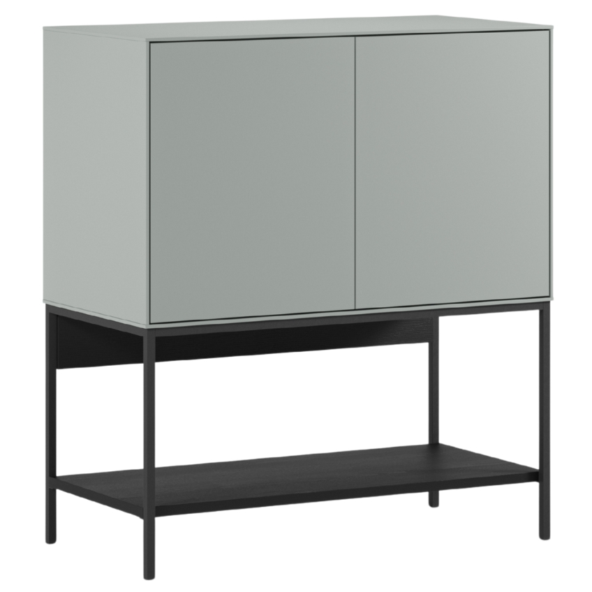 Marckeric Zeleno-černá lakovaná komoda Amira 80 x 40 cm