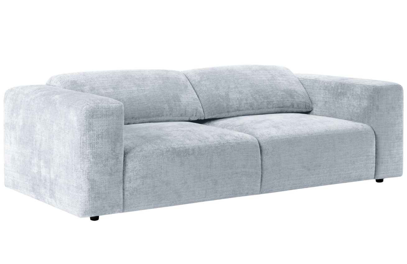 Micadoni Světle modrá žinylková trojmístná pohovka Cruz 234 cm