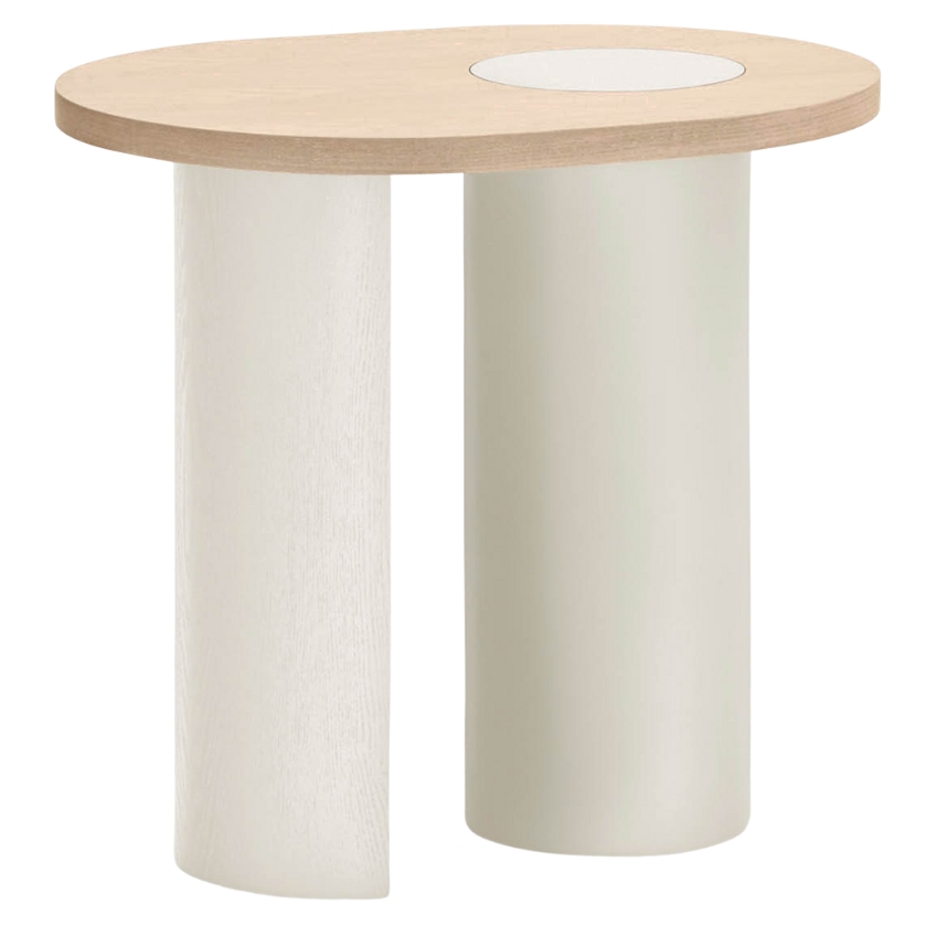 Bílý odkládací stolek Teulat Nori 60 x 45 cm