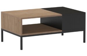 Marckeric Konferenční stolek Cailin 90 x 56 cm s dřevěným dekorem