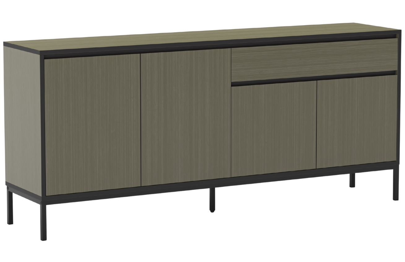 Marckeric Zelená lakovaná komoda Lorenza 180 x 40 cm