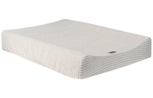 Bílo-béžový mušelínový potah na přebalovací podložku Quax Natural 70 x 50 cm