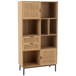 J-line Dřevěná knihovna Square 174 x 90 cm