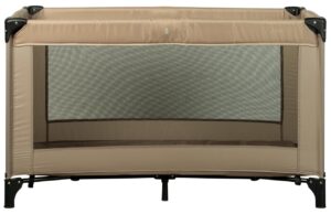 Béžová cestovní postýlka Quax Cot 120 x 60 cm