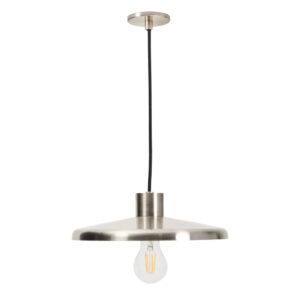 Kave Home Stříbrné kovové závěsné světlo Nuvira 27 cm