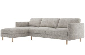 Micadoni Béžovošedá rohová pohovka Eden 286 cm