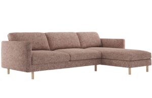 Micadoni Růžová rohová pohovka Eden 286 cm