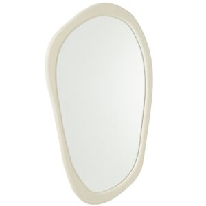 J-line Bíle závěsné zrcadlo Zoe 120 x 68 cm