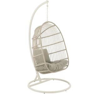 J-line Šedé závěsné křeslo Egga