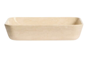 Kave Home Béžové mramorové umyvadlo na desku Darnen 55 x 35 cm