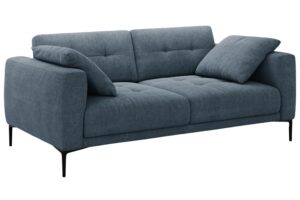 Micadoni Tmavě modrá čalouněná trojmístná pohovka Bemy 200 cm