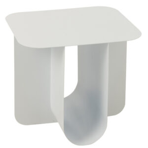 J-line Bílý kovový odkládací stolek Ferra 43