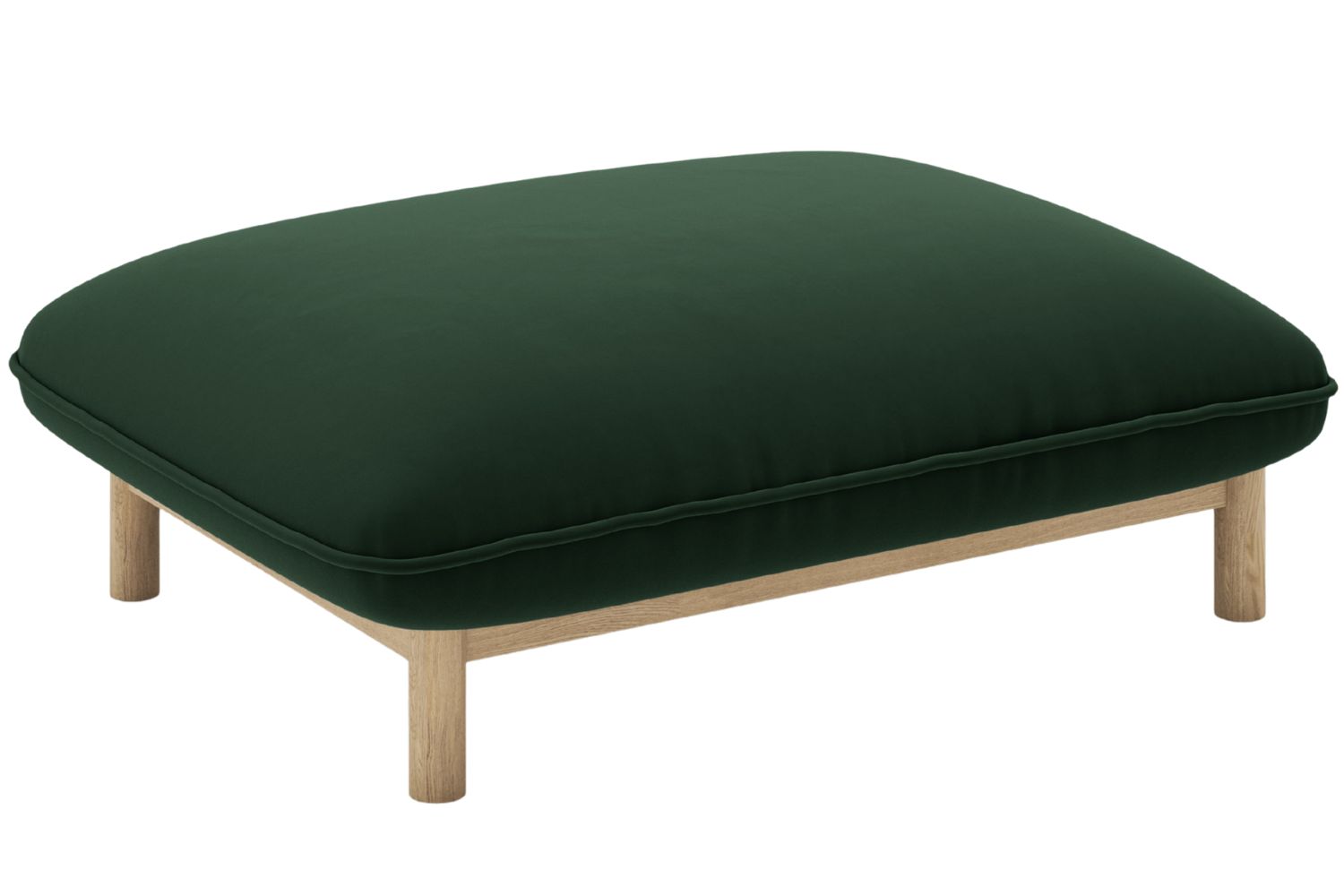 Micadoni Lahvově zelená sametová podnožka Ada 95 x 65 cm