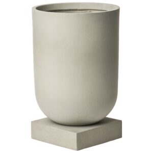 Bolia Šedý cementový květináč Podium Ø 30 cm