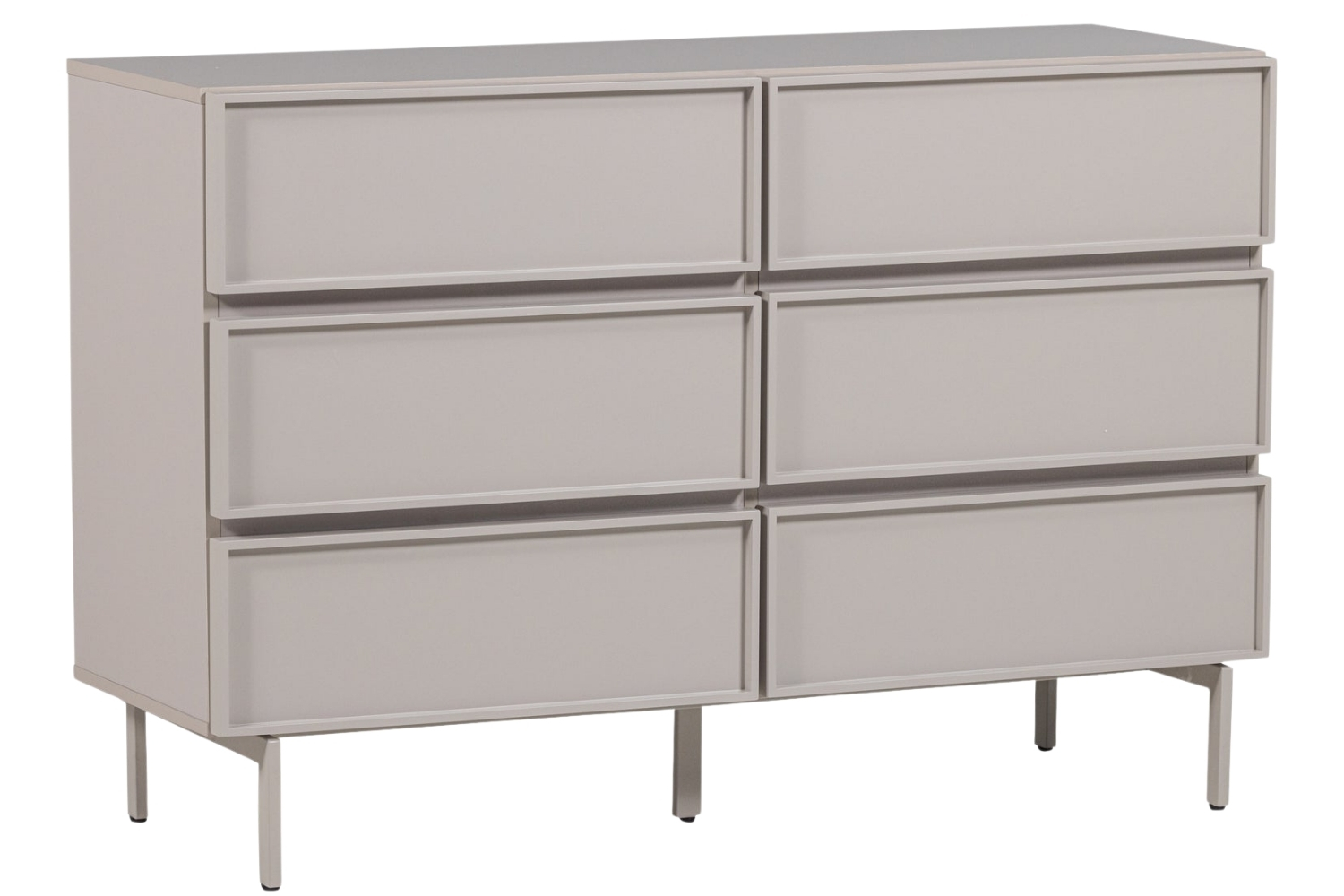 WOOOD Světle šedá komoda Tours 120 x 42 cm