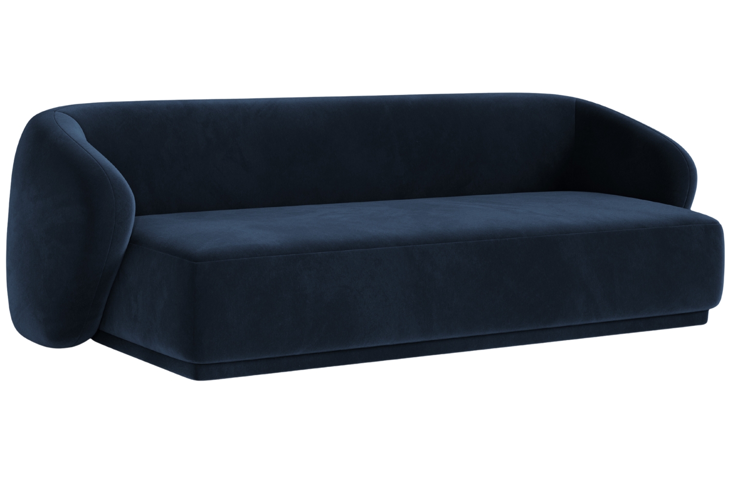 Maison Heritage Královsky modrá sametová trojmístná pohovka Jane 220 cm