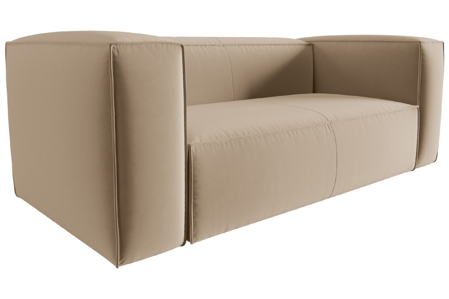 Cosmopolitan Design Pískově hnědá sametová dvoumístná pohovka Mackay 150 cm