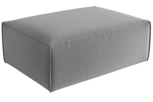 Cosmopolitan Design Šedá sametová podnožka Mackay 100 x 69 cm