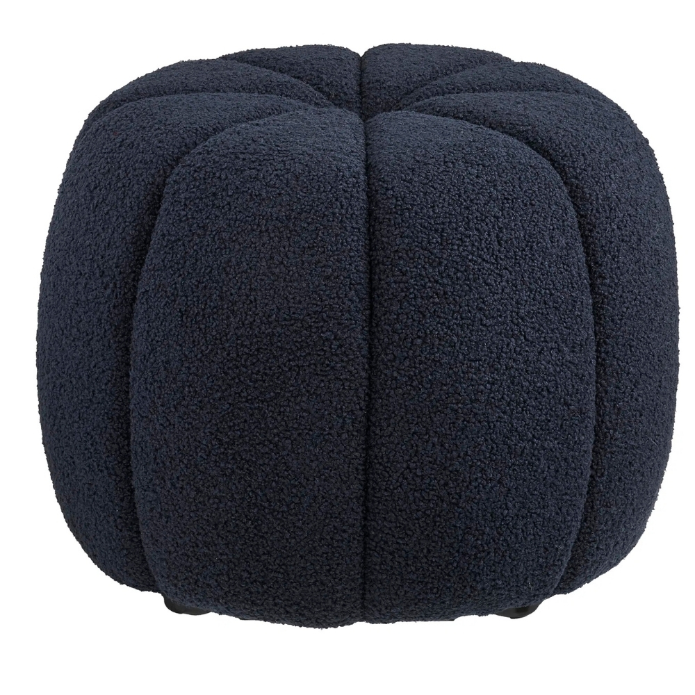 Nordic Living Tmavě modrý taburet Presley 48 cm