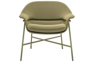 MDD Olivově zelené bouclé křeslo Ismo