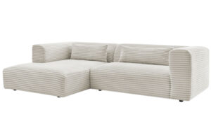 Bobochic Paris Béžová manšestrová rohová pohovka Harry 273 cm