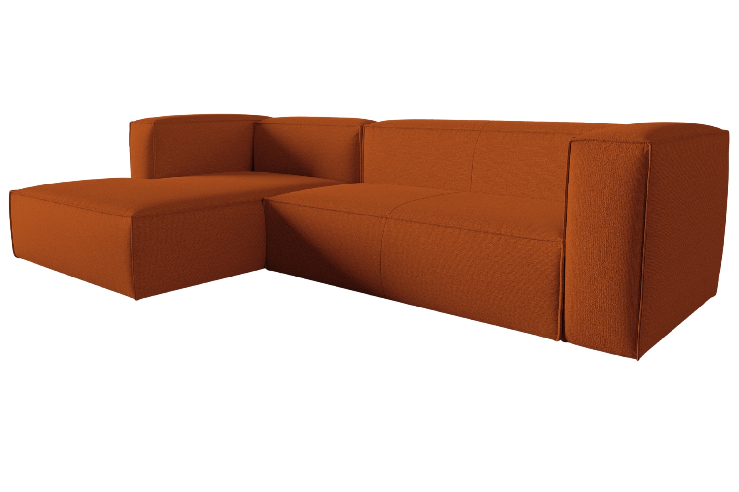 Cosmopolitan Design Terakotově oranžová rohová pohovka Mackay 282 cm