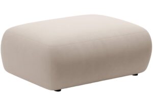 Micadoni Béžová sametová podnožka Kate 99 x 60 cm