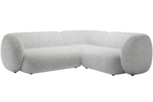 Micadoni Světle šedá rohová pohovka Kate 252 cm