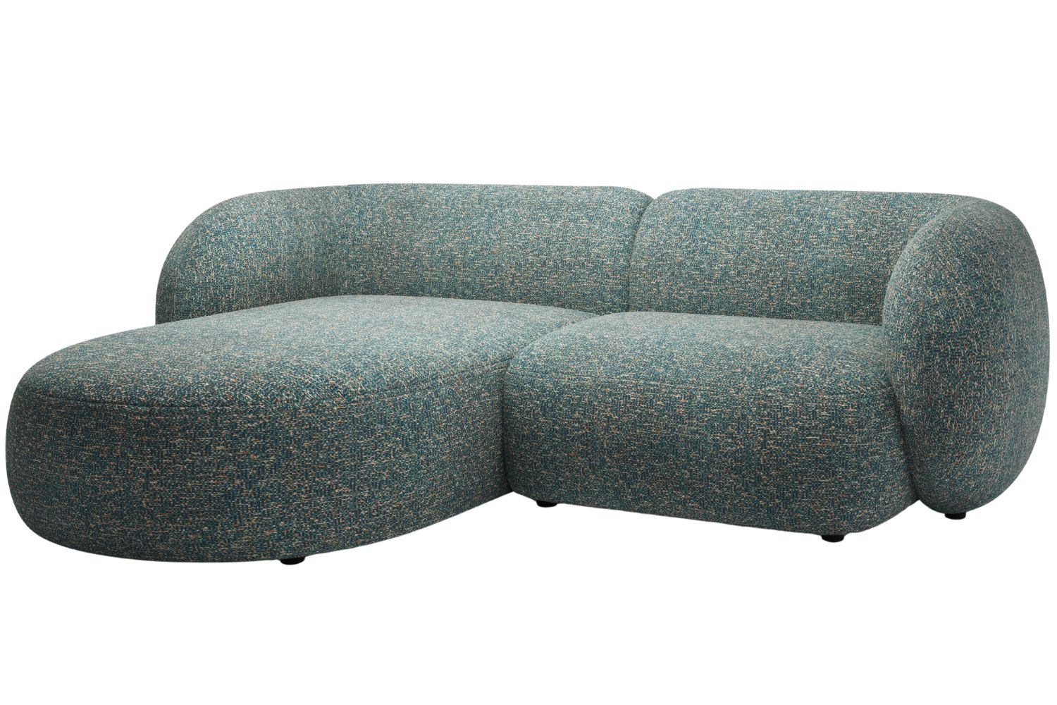 Micadoni Modrá rohová pohovka Kate 255 cm