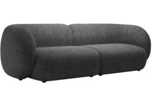 Micadoni Tmavě šedá čtyřmístná pohovka Kate 243 cm